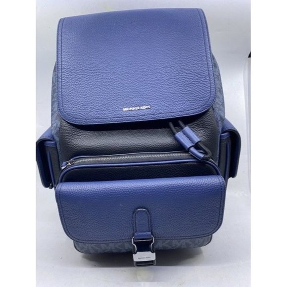 Michael Kors Hudson Logo And Rucksack Admiral Mlti Leather Backpack - Picture 4 of 10